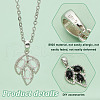   1Pc Rhodium Plated 925 Sterling Silver Pendant Cabochon Settings STER-PH0001-91-4