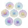 Ion Plating(IP) 201 Stainless Steel Filigree Pendants X-STAS-T057-20-1