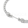 Brass Twisted Chain Bracelet Making KK-U020-14P-2