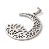 Non-Tarnish 304 Stainless Steel Pendants STAS-U010-25P-2