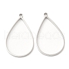 304 Stainless Steel Open Back Bezel Teardrop Pendants STAS-Z040-11A-P-1