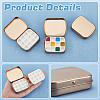   Rectangle Iron Tin Cans with 12-Grid Plastic Empty Watercolor Paint Pans CON-PH0003-12-4