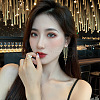 Alloy Rhinestone Star Tassel Chandelier Earrings FS-WGCE93B-01-3