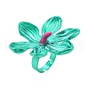 Adjustable Alloy Flower Finger Rings for Women RJEW-B124-01D-2