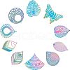201 Stainless Steel Filigree Big Pendants STAS-UN0003-11-2