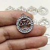 European and American 12 Zodiac Symbol Letter Image Graphic Inlaid Diamond Necklace Pendant DIY Accessories X-PW-WGDA156-05-1