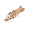 304 Stainless Steel Enamel Pendants STAS-R169-04C-G-2