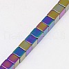 Electroplate Non-magnetic Synthetic Hematite Beads Strands G-J170A-4x4mm-04-3