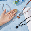 FIBLOOM 3Pcs 3 Colors Plastic & Alloy Star Pendant Necklaces with CCB Beaded Chains NJEW-FI0001-34-4