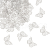 Unicraftale 100Pcs 304 Stainless Steel Filigree Connector Charms STAS-UN0057-14-1