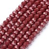 Faceted(32 Facets) Glass Beads Strands EGLA-J042-4mm-24-1