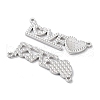 Rhodium Plated 925 Sterling Silver Connector Charms STER-C003-23P-2