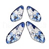 4Pcs Transparent Epoxy Resin Butterfly Wings Pendants RESI-C057-07D-1