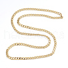 Men's 304 Stainless Steel Cuban Link Chain Necklaces NJEW-L173-009-G-2