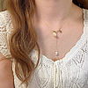 Alloy & Resin Flower Pendant Necklaces FS-WG2316F-02-2