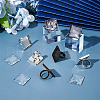 Unicraftale DIY Blank Square Adjustable Ring Making Kit DIY-UN0005-64-2