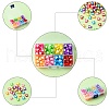 200Pcs 8 Colors Transparent Butterfly Acrylic Beads TACR-YW0001-90-4