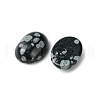 Synthetic Snowflake Obsidian Cabochons G-A094-01B-35-2