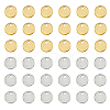 DICOSMETIC 200Pcs 2 Colors 201 Stainless Steel Stamping Blank Tag Pendants STAS-DC0015-50-1