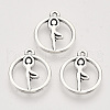 Tibetan Style Alloy Pendants TIBEP-T009-31AS-RS-1