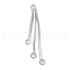 Rack Plating Brass Chain with Ring Pendants KK-A234-002P-1
