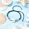 7Pcs 7 Colors Natural Cowrie Shell Braided Bead Bracelets for Women BJEW-JB11765-4