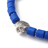Handmade Polymer Clay Beads  Stretch Bracelets BJEW-JB06550-7