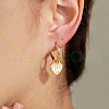 Stylish Stainless Steel Heart Hoop Earrings PR7038-1