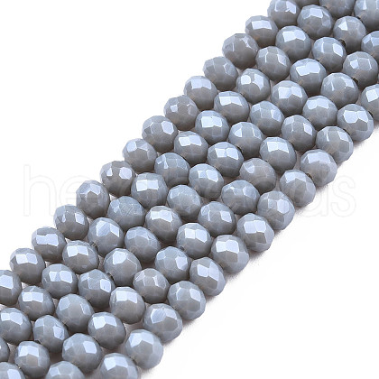 Electroplate Glass Beads Strands EGLA-A044-P8mm-A10-1