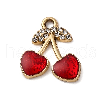 Cherry Alloy Pendants PALLOY-S051-01E-G-1