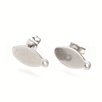 Non-Tarnish 304 Stainless Steel Stud Earring Findings STAS-Q223-03-1