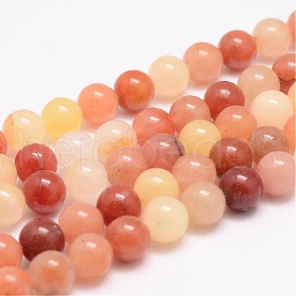 Natural Topaz Jade Bead Strands G-K153-B43-8mm-1