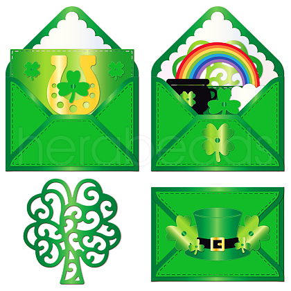 Saint Patrick's Day Theme Carbon Steel Cutting Dies Stencils DIY-WH0309-1686-1