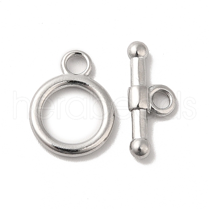 Non-Tarnish 304 Stainless Steel Toggle Clasps X-STAS-H212-19P-1