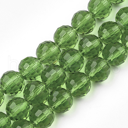 Transparent Glass Bead Strands GLAA-R095-6mm-14-1