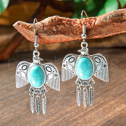 Bohemian Style Alloy Acrylic Dangle Earrings WG0B115-06-1