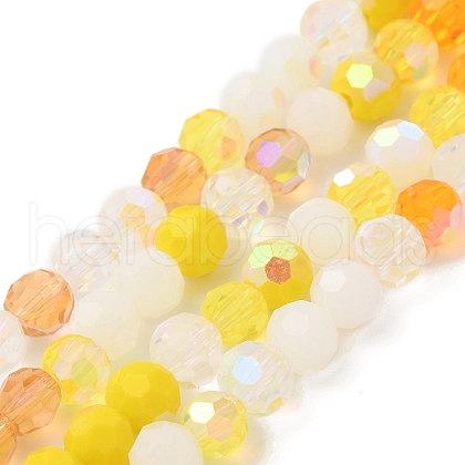 Electroplate Glass Beads Strands EGLA-P048-A07-1