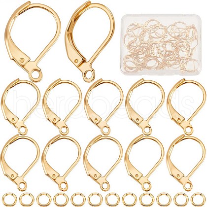 CREATCABIN 50Pcs 304 Stainless Steel Leverback Earring Findings DIY-CN0002-51-1