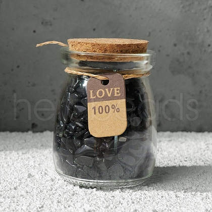 Natural Obsidian Chip Healing Crystals Wishing Bottles PW-WGA5289-09-1
