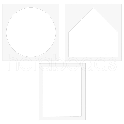 BENECREAT 3Pcs 3 Styles Acrylic Molds AJEW-BC0007-78-1