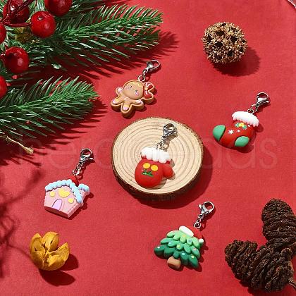 Christmas Theme Resin Pendant Decorations HJEW-JM01133-S-1