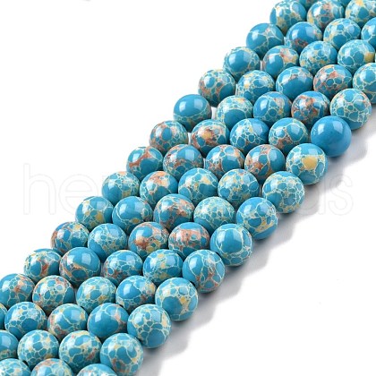 Synthetic Imperial Jasper Beads Strands G-E568-01B-05-1