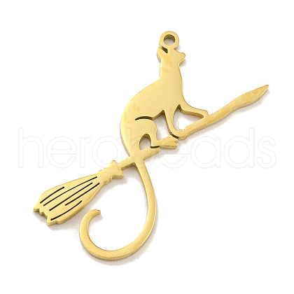 304 Stainless Steel Pendants STAS-Q255-08G-1