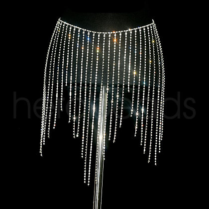 Full Crystal Rhinestone Tassel Skirt Body Chains WGA3B2D-04-1