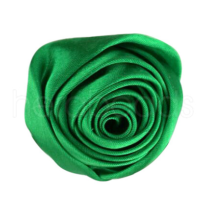 Satin Fabric Handmade 3D Rose Flower PW-WG90241-18-1