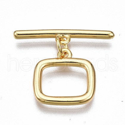 Brass Toggle Clasps KK-T063-100G-NF-1