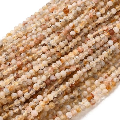 Natural Yellow Quartz Beads Strands G-G155-B03-01-A-1