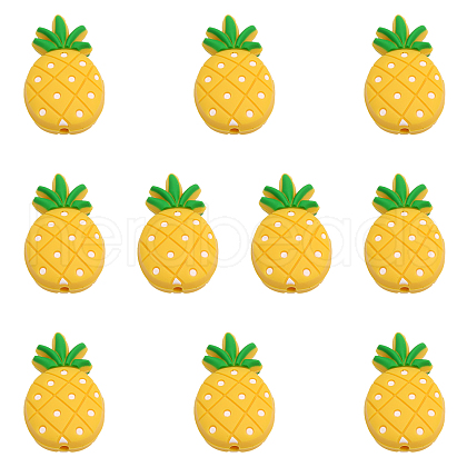 CHGCRAFT 10Pcs Food Grade Eco-Friendly Silicone Focal Beads SIL-CA0001-58-1