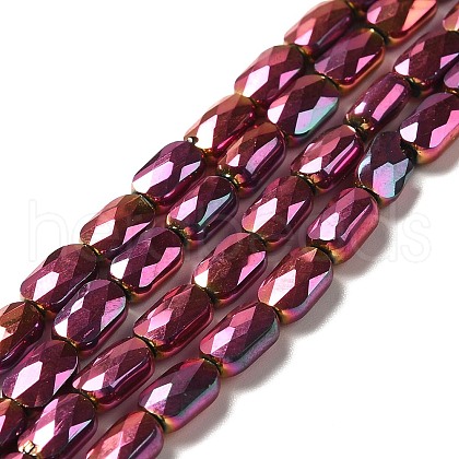 Electroplate Glass Beads Strands X-EGLA-F150-FP01-1