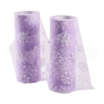 Snowflake Deco Mesh Ribbons OCOR-P010-G09-1